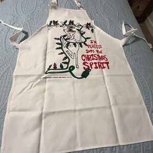 White Christmas 'I'm Plugged Into The Christmas Spirit' Apron